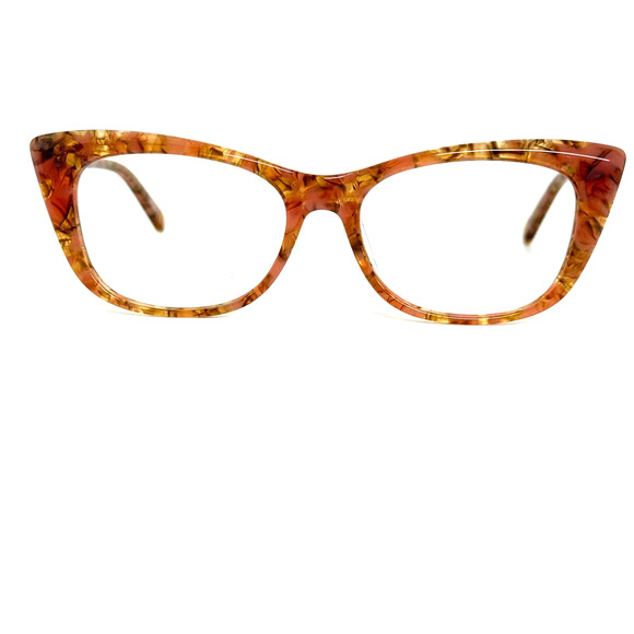 zenni eyeglasses women Eyeglasses Frames 44260175 Orange Multicolor H18627 - Picture 1 of 7